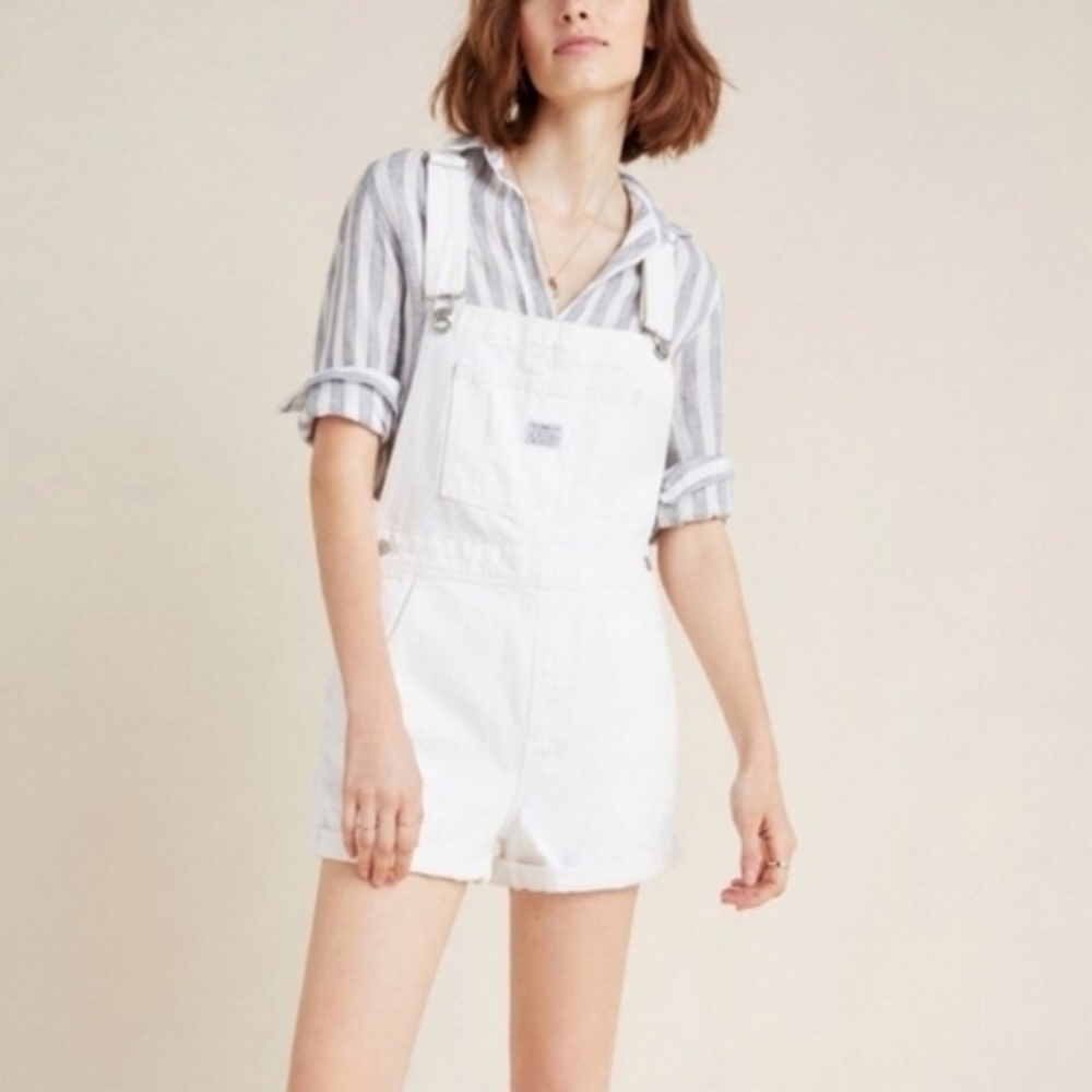 LEVI'S Vintage Denim Shortalls Short Overalls - Picture 2 of 7
